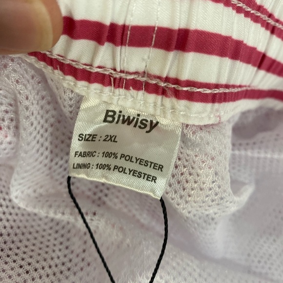 Swim Trunks Pink Striped XXL NWT - Picture 7 of 7